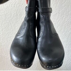 Toffel Swedish Hasbeens black Bootie Clogs women’s size 11